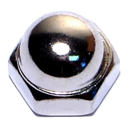 Midwest Fastener Acorn Nut, 5/16"-18, Steel, Nickel Plated, 100 PK 03791